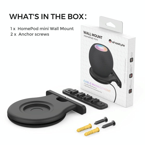 Ahastyle Smart Speaker Stand For Apple Homepod Mini Black Speaker Mounts & Stands