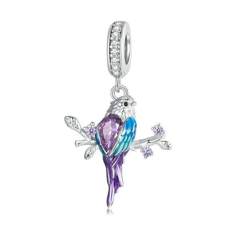 925 Sterling Silver Gradient Kingfisher Pendant In Charms & Pendants