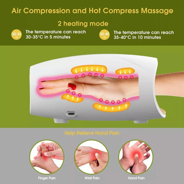 Hand Massager With Heat 3 Intensity Levels Convex Point Massagers