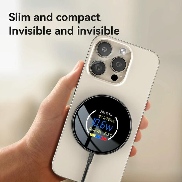 15W Magnetic Wireless Charger With Digital Display 1.2M Chargers & Cradles