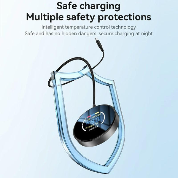 15W Magnetic Wireless Charger With Digital Display 1.2M Chargers & Cradles