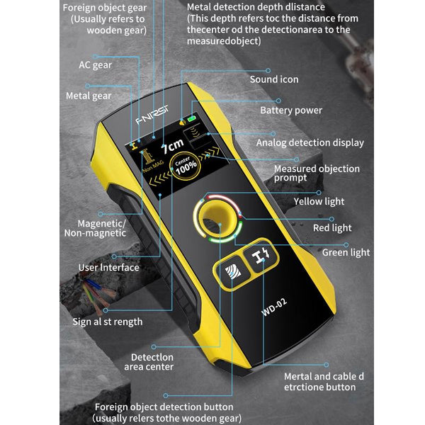 Wall Wire And Rebar Detector Multifunctional Electronics Tool For Accurate Detection Other Measuring & Layout Tools