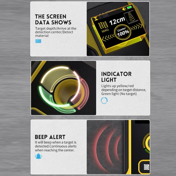 Wall Wire And Rebar Detector Multifunctional Electronics Tool For Accurate Detection Other Measuring & Layout Tools