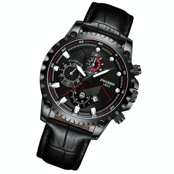Stainless Steel Waterproof Men Sports Watch Black Surface Watches