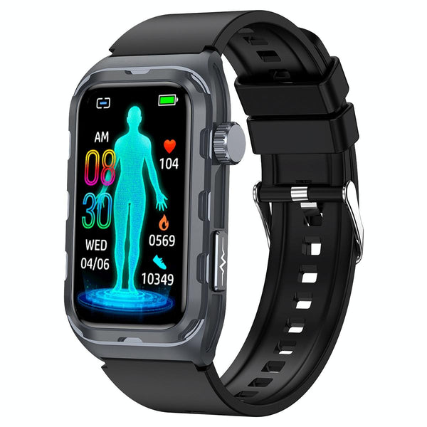 Ip68 Waterproof Smart Watch Ecg Health Monitoring Black Smart Watches