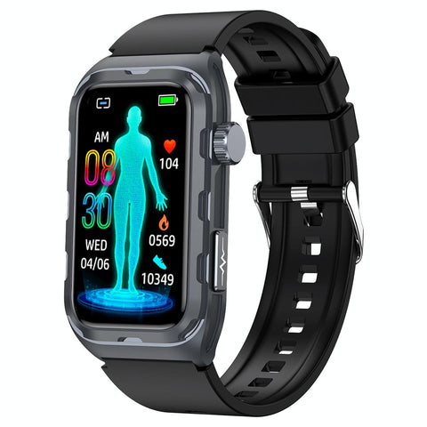 Ip68 Waterproof Smart Watch Ecg Health Monitoring Black Smart Watches