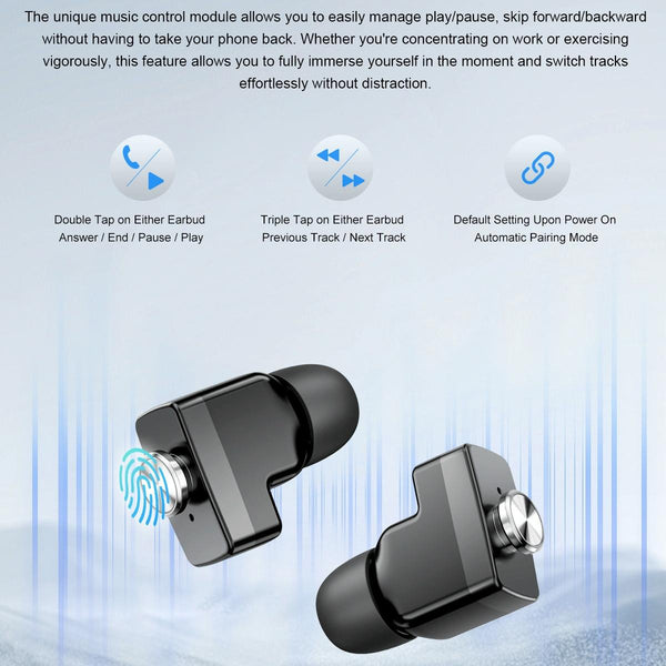 1.53 Inch Ips Screen 2 Bluetooth Earphone Smart Watch Black Smart Watches