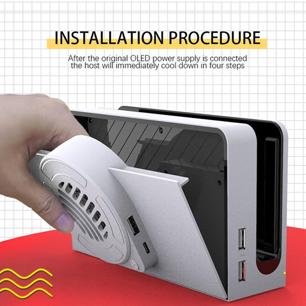 Oled Cooling Fan With Storage Base For Switch Cooling Devices