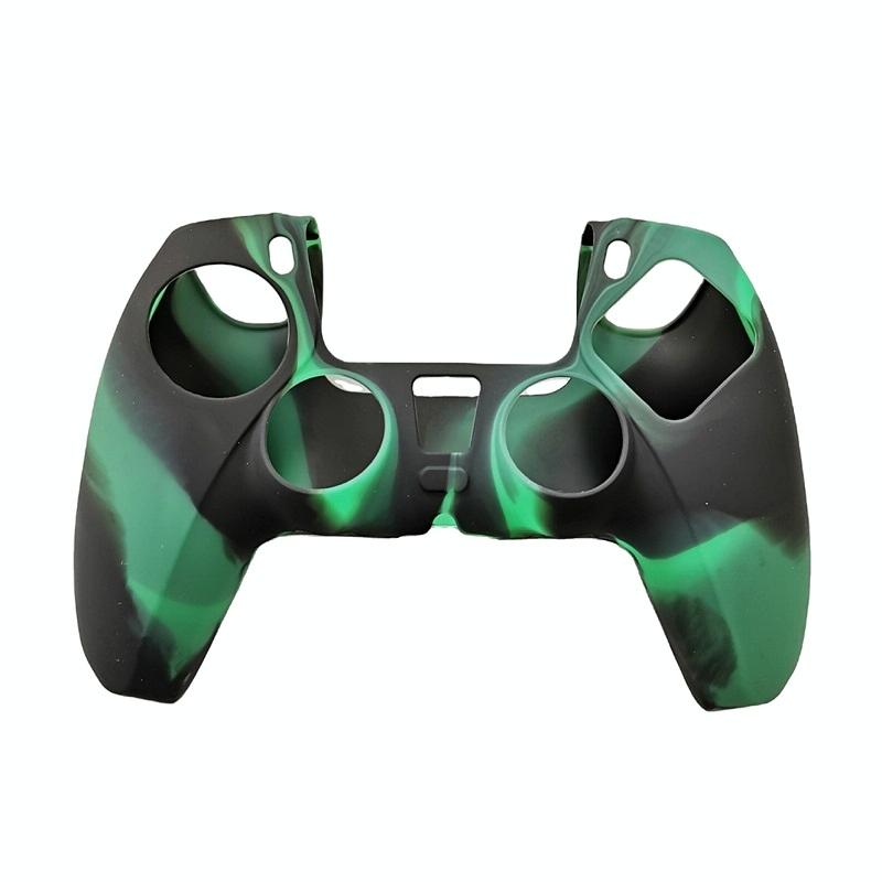 2 Pack Non Slip Silicone Handle Covers For Ps5 Controllers Dark Green Other Video Game Accessories