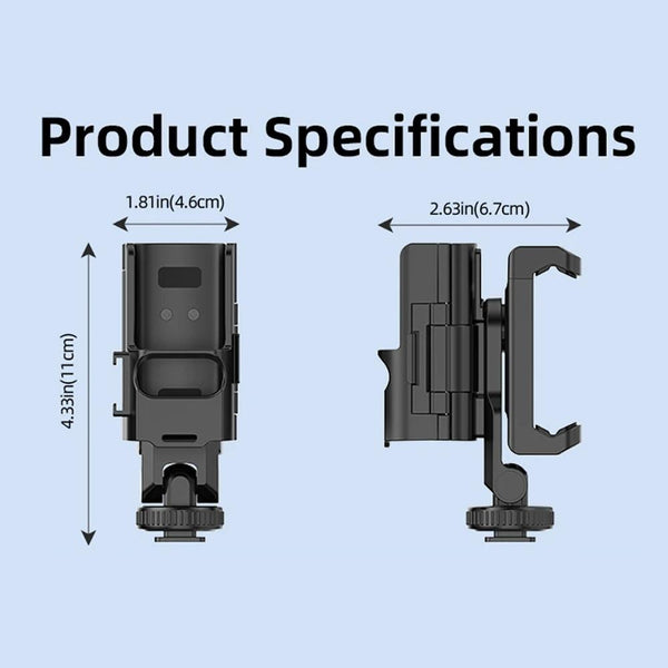 3 Cold Shoe Phone Holder For Dji Osmo Pocket Expand Bracket Black Camera Drone Accessories