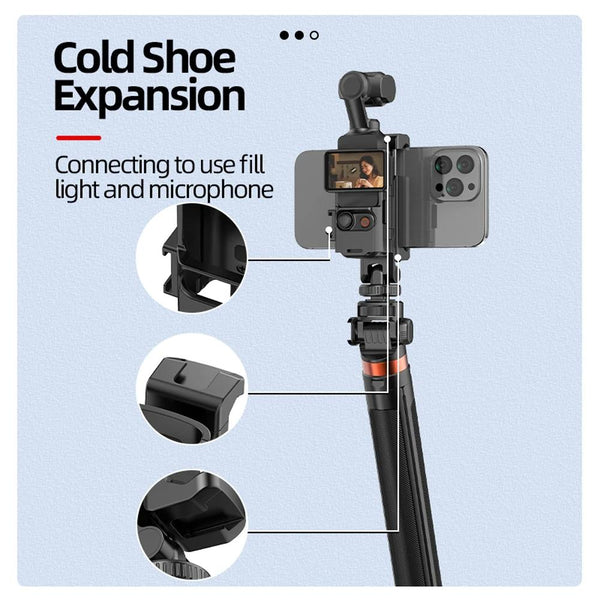 3 Cold Shoe Phone Holder For Dji Osmo Pocket Expand Bracket Black Camera Drone Accessories