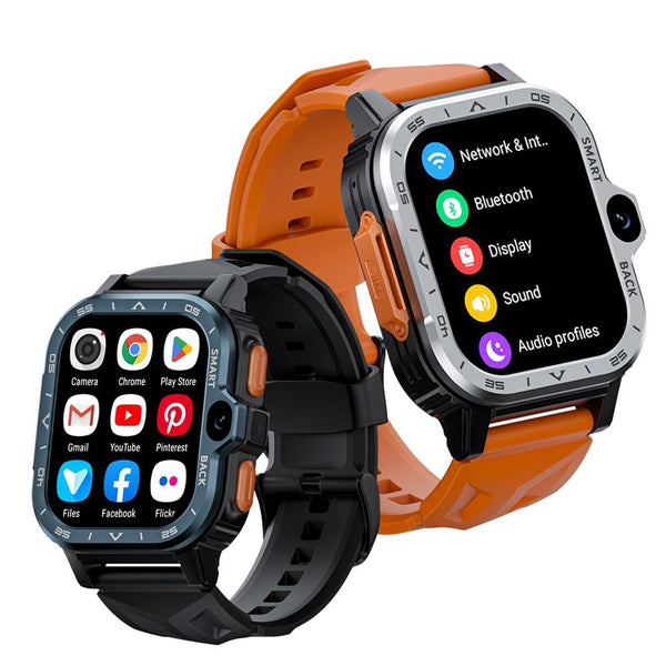 2.02 Inch Android 8.1 Full Network Wifi Card Bluetooth Smart Watch Navy Smart Watches