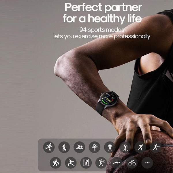 1.28 Inch Ip68 Waterproof Smart Watch Support Make / Answer Call & Heart Rate Monitoring Dark Grey Smart Watches