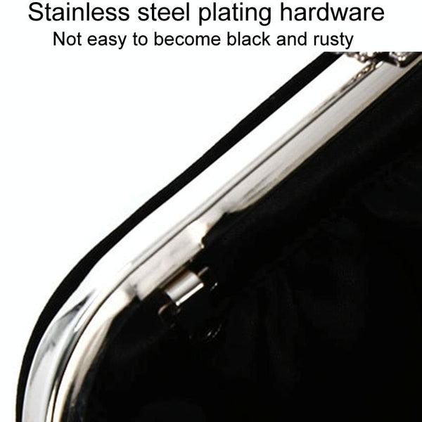 Embellished U Shape Evening Clutch For Ladies Banquet Ready Black Wallets