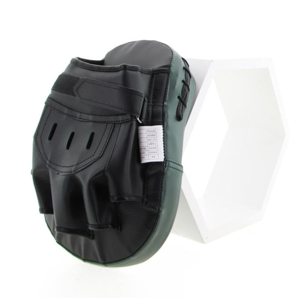 Green Leather Arc Boxer Training Hand Target Strike Pads & Mitts