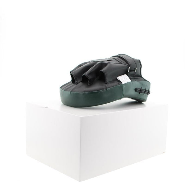 Green Leather Arc Boxer Training Hand Target Strike Pads & Mitts