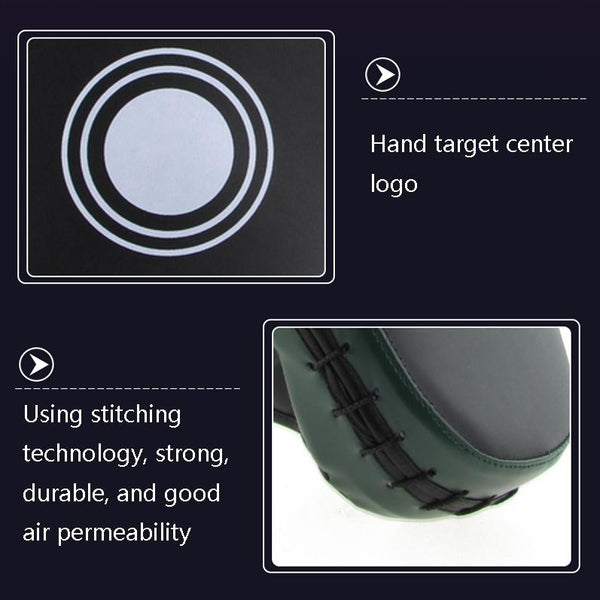 Green Leather Arc Boxer Training Hand Target Strike Pads & Mitts