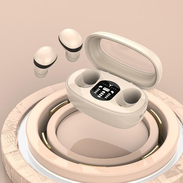 Mini Tws Bluetooth Earphones With Rectangular Bin Noise Reduction Long Battery Life Wireless Skin Colour Earbuds