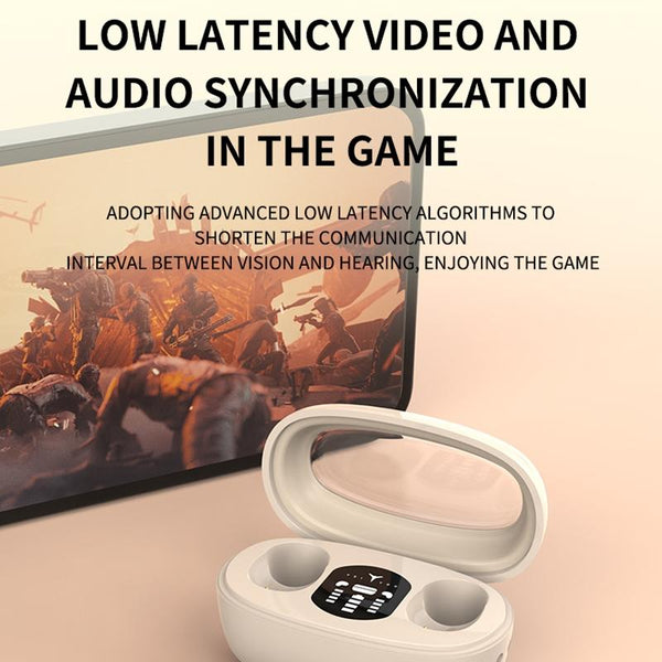 Mini Tws Bluetooth Earphones With Rectangular Bin Noise Reduction Long Battery Life Wireless Skin Colour Earbuds