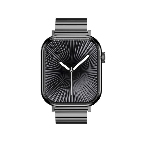 2.04 Inch Colour Screen Smart Watch Steel Strap Support Bluetooth Call Black Smart Watches