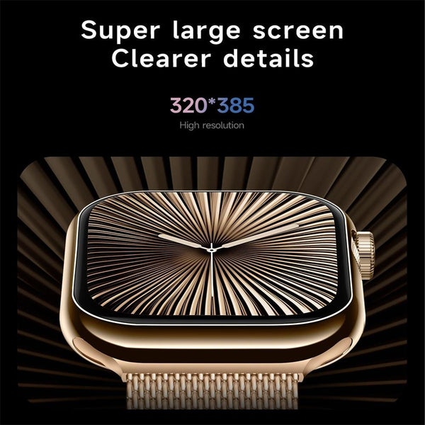 2.04 Inch Colour Screen Smart Watch Steel Strap Support Bluetooth Call Black Smart Watches