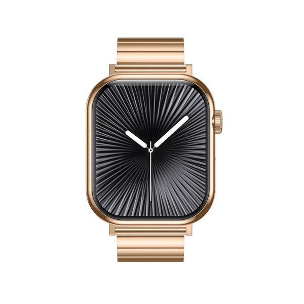 2.04 Inch Colour Screen Smart Watch Steel Strap Support Bluetooth Call Black Smart Watches