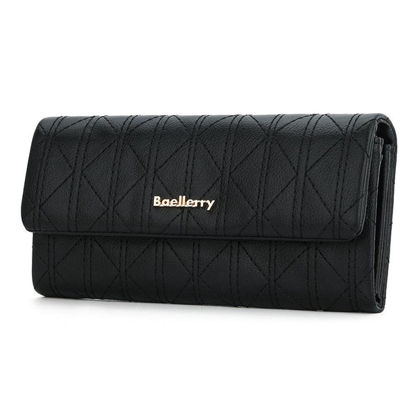 Large Capacity Magnetic Clutch Wallet For Women Black Wallets