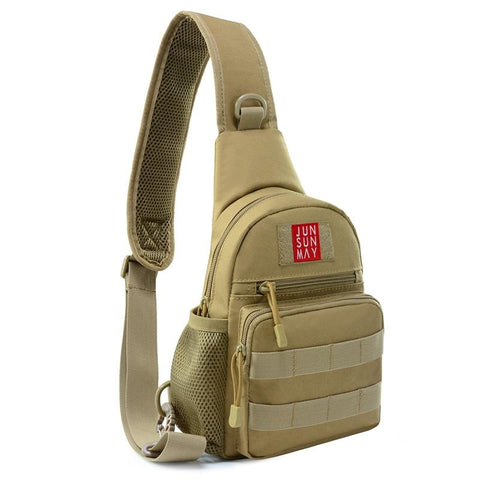 Waterproof Crossbody Chest Pack For Outdoor Sports Lightweight & Durable Khaki Bags