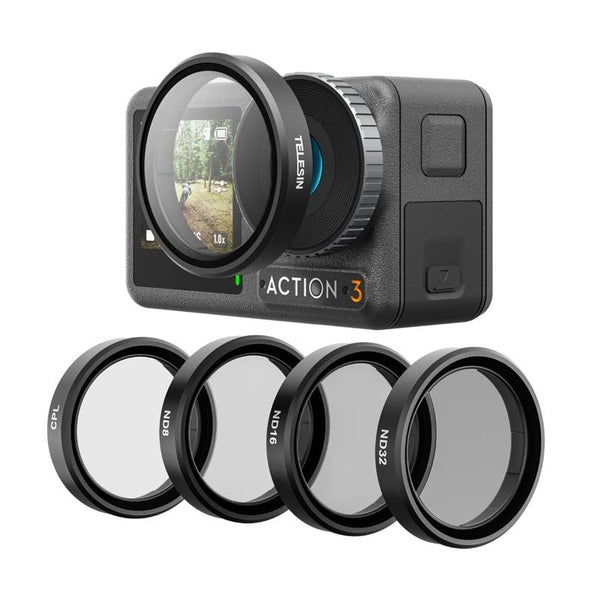 Aluminum Alloy Cpl Filter Set For Dji Action 3 / 4 Lens Camera Drone Accessories