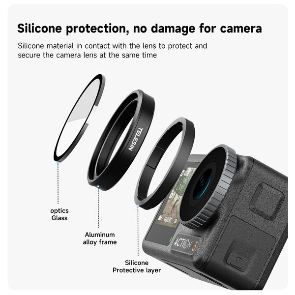 Aluminum Alloy Cpl Filter Set For Dji Action 3 / 4 Lens Camera Drone Accessories