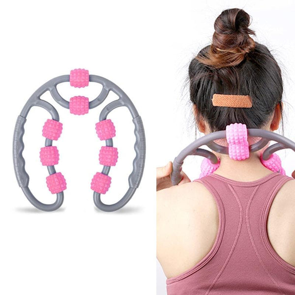 8 Round Yoga Leg Massager Ring Shaped Roller For Training Blue Massagers