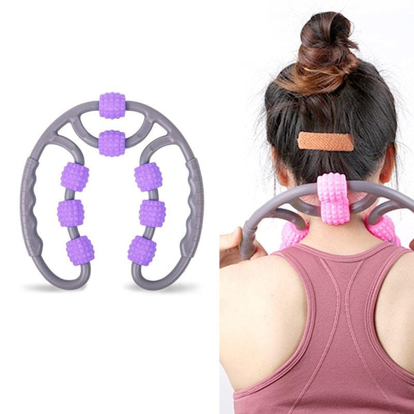 8 Round Yoga Leg Massager Ring Shaped Roller For Training Blue Massagers