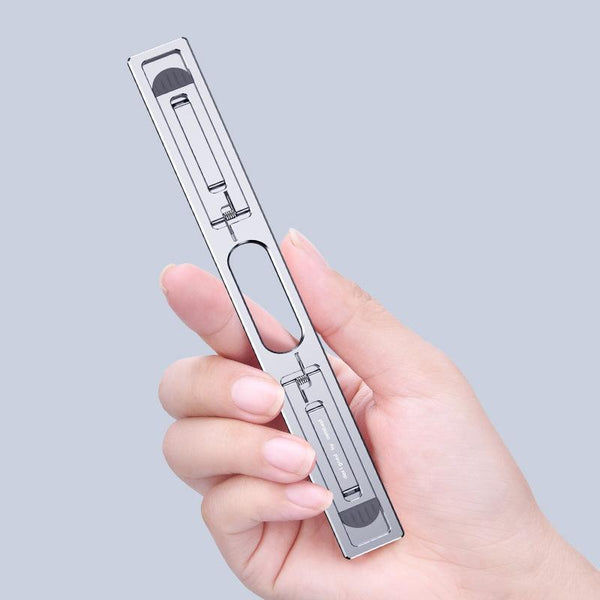 Foldable Aluminum Laptop Stand Adjustable Height Base Silver Other Laptop & Desktop Accs