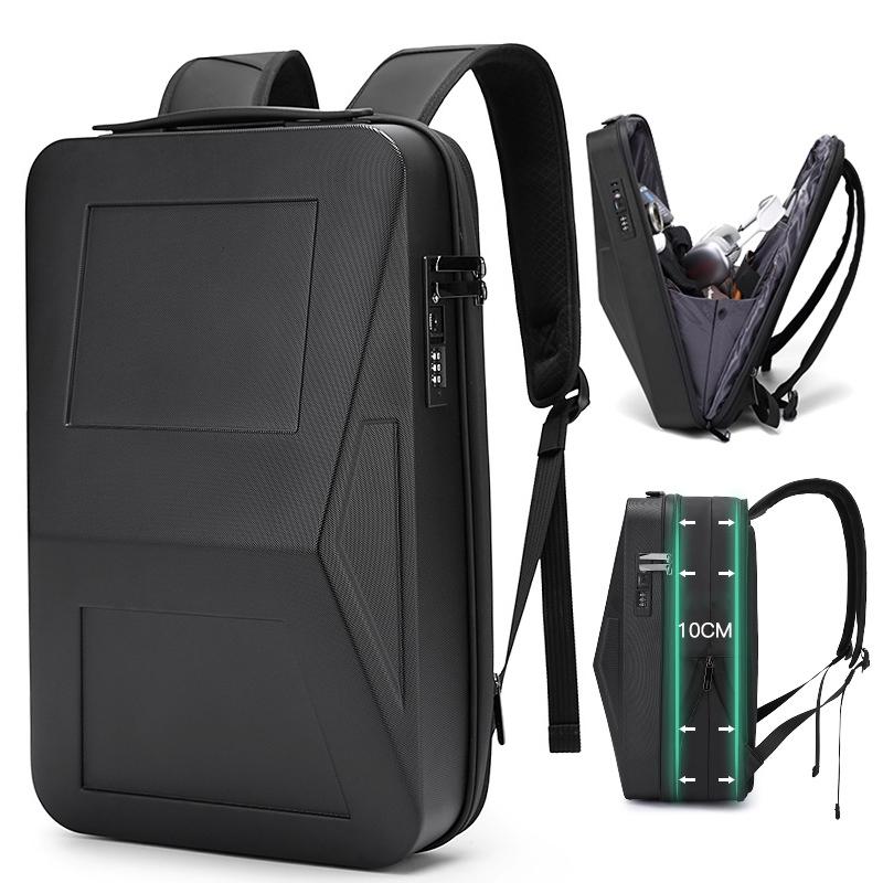Expandable Business Backpack For Men Black Bags