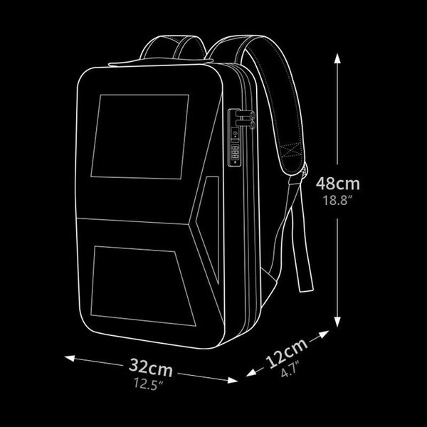 Expandable Business Backpack For Men Black Bags