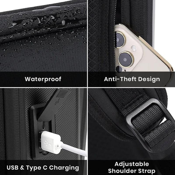 Expandable Business Backpack For Men Black Bags