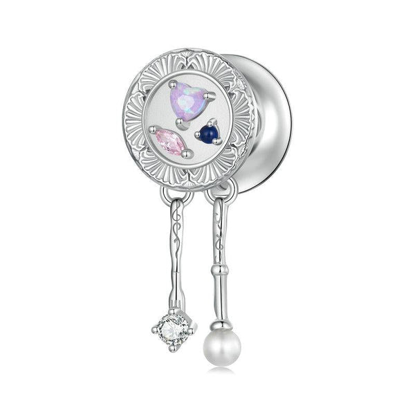 925 Sterling Silver Platinum Plated Tassel Beads Bracelet Charms & Pendants