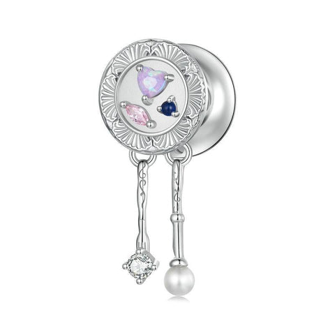 925 Sterling Silver Platinum Plated Tassel Beads Bracelet Charms & Pendants