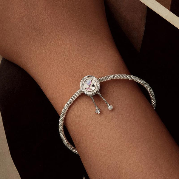 925 Sterling Silver Platinum Plated Tassel Beads Bracelet Charms & Pendants