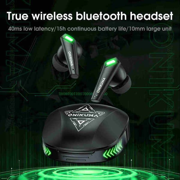 Wireless Bluetooth Earphones With Mic Black Earbuds