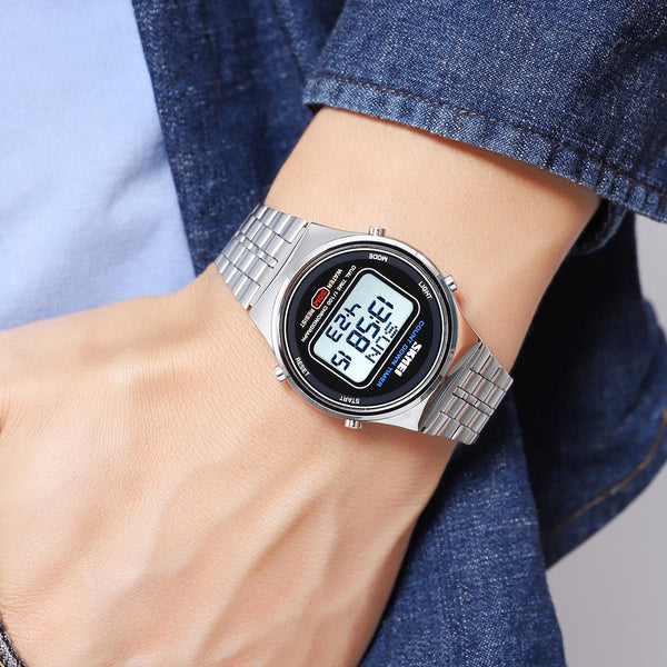Waterproof Multifunctional Men Digital Watch Luminous Stainless Steel 30M Rose Gold White Watches