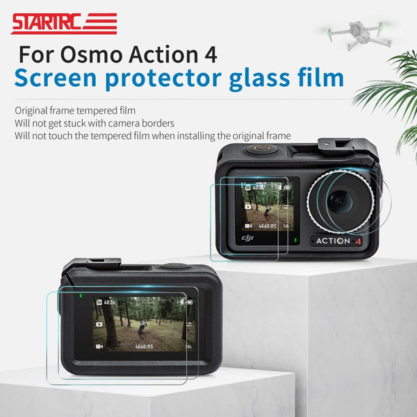 Tempe Glass Lens Protector For Dji Action 3 In Camera Screen Protectors