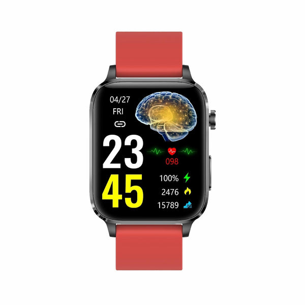 1.7 Inch Hd Square Screen Smartwatch With Tpu Strap Temp & Spo2 Monitor Black Smart Watches