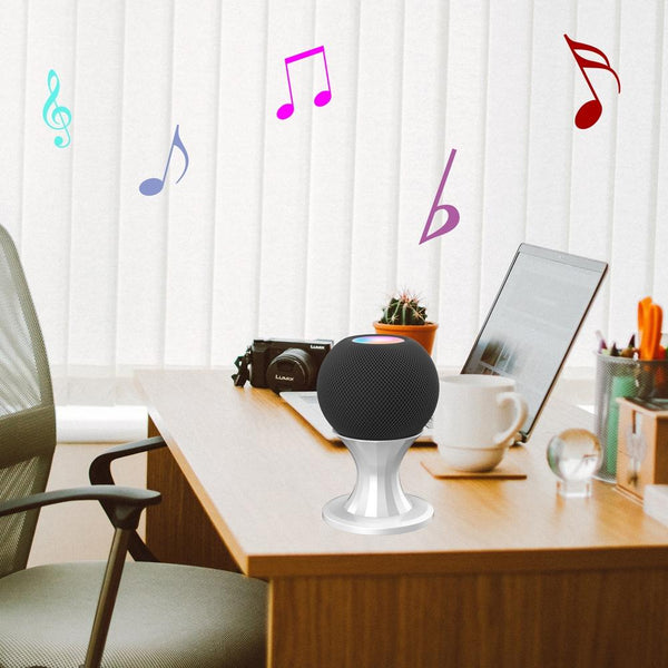 Desktop Bracket For Apple Home Pod Mini Silver Speaker Mounts & Stands