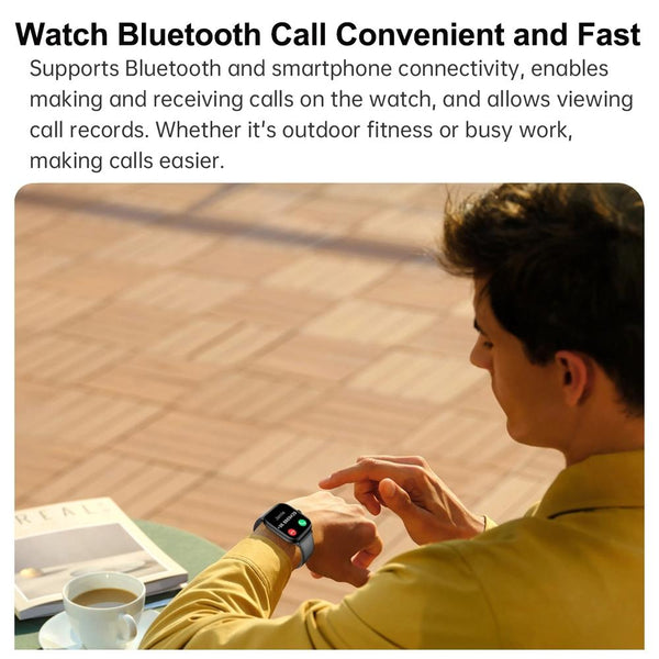 2.01 Inch Ips Hd Screen Smart Watch Supports Bluetooth Call / Health Monitoring Black Smart Watches