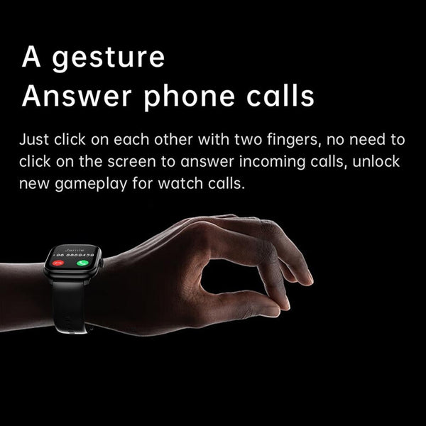 2.01 Inch Ips Hd Screen Smart Watch Supports Bluetooth Call / Health Monitoring Black Smart Watches