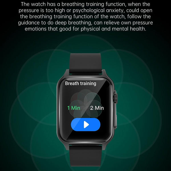 1.96 Inch Ips Screen Smart Watch Supports Bluetooth Calls / Blood Oxygen Monitoring Black Smart Watches