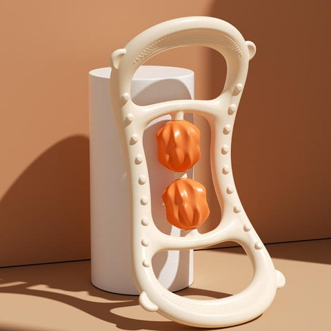Stretching Yoga Ring With Raised Point Roller Beige Orange Yoga & Pilates Accessories