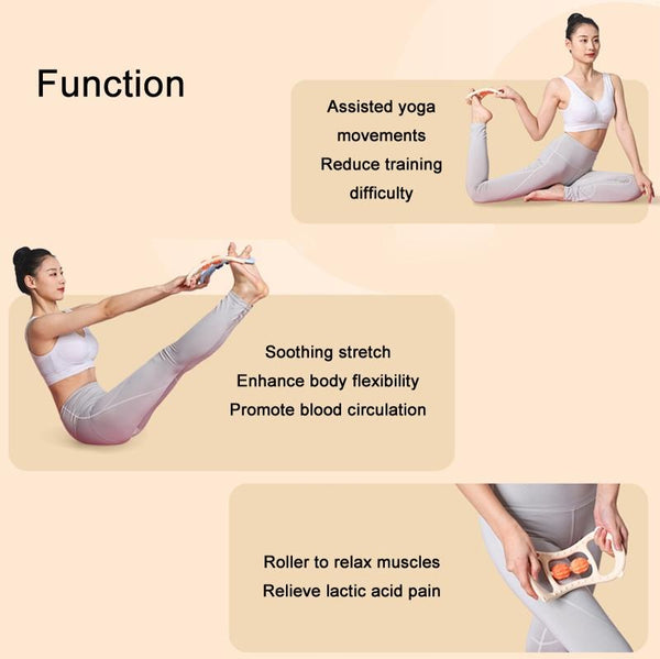 Stretching Yoga Ring With Raised Point Roller Beige Orange Yoga & Pilates Accessories