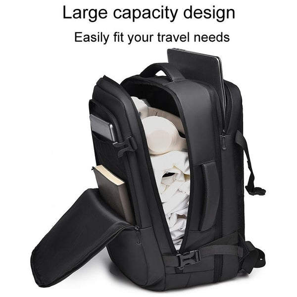 Large Capacity Expandable Business Backpack Black Backpacks
